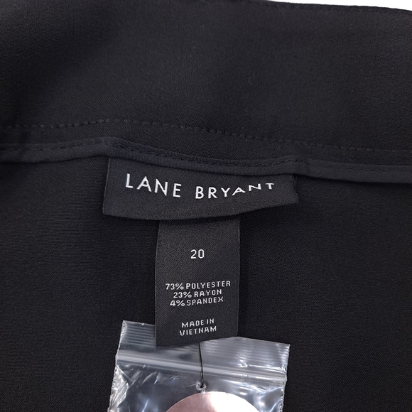 Lane Bryant 'The Perfect Drape' Black Wide Leg Ankle Pants Cargo Pockets Sz 20 - Picture 6 of 7